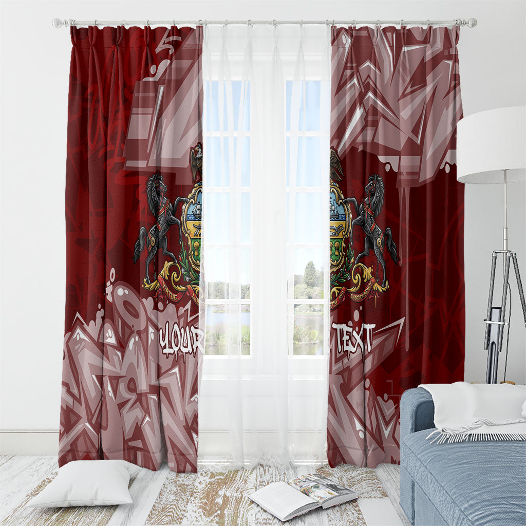 Personalized Pennsylvania Coat Of Arms Window Curtain Street Art Graffiti Graphic