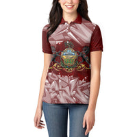 Personalized Pennsylvania Coat Of Arms Women Polo Shirt Street Art Graffiti Graphic