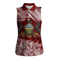 Personalized Pennsylvania Coat Of Arms Women Sleeveless Polo Shirt Street Art Graffiti Graphic
