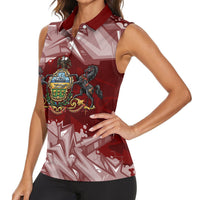 Personalized Pennsylvania Coat Of Arms Women Sleeveless Polo Shirt Street Art Graffiti Graphic