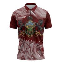Personalized Pennsylvania Coat Of Arms Zipper Polo Shirt Street Art Graffiti Graphic