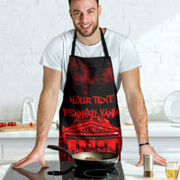 Personalized Pennsylvania Philadelphia Museum Of Art Apron Red Grunge Paint Splatter Graphic