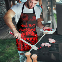 Personalized Pennsylvania Philadelphia Museum Of Art Apron Red Grunge Paint Splatter Graphic