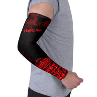 Personalized Pennsylvania Philadelphia Museum Of Art Arm Sleeves Red Grunge Paint Splatter Graphic