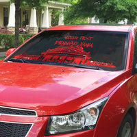 Personalized Pennsylvania Philadelphia Museum Of Art Auto Sun Shade Red Grunge Paint Splatter Graphic