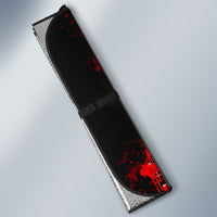 Personalized Pennsylvania Philadelphia Museum Of Art Auto Sun Shade Red Grunge Paint Splatter Graphic