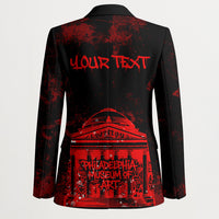 Personalized Pennsylvania Philadelphia Museum Of Art Blazer Red Grunge Paint Splatter Graphic
