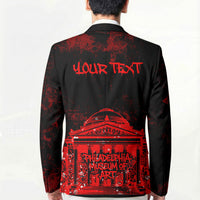 Personalized Pennsylvania Philadelphia Museum Of Art Blazer Red Grunge Paint Splatter Graphic