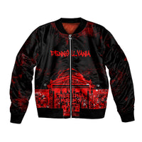 Personalized Pennsylvania Philadelphia Museum Of Art Bomber Jacket Red Grunge Paint Splatter Graphic