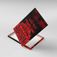 Personalized Pennsylvania Philadelphia Museum Of Art Canvas Wall Art Red Grunge Paint Splatter Graphic