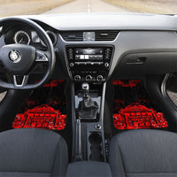 Personalized Pennsylvania Philadelphia Museum Of Art Car Mats Red Grunge Paint Splatter Graphic