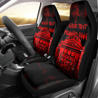 Personalized Pennsylvania Philadelphia Museum Of Art Car Seat Cover Red Grunge Paint Splatter Graphic
