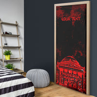 Personalized Pennsylvania Philadelphia Museum Of Art Door Cover Red Grunge Paint Splatter Graphic