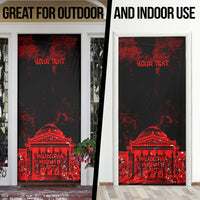Personalized Pennsylvania Philadelphia Museum Of Art Door Cover Red Grunge Paint Splatter Graphic