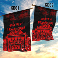 Personalized Pennsylvania Philadelphia Museum Of Art Garden Flag Red Grunge Paint Splatter Graphic
