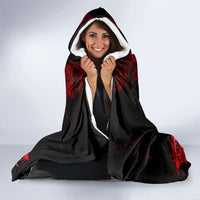 Personalized Pennsylvania Philadelphia Museum Of Art Hooded Blanket Red Grunge Paint Splatter Graphic