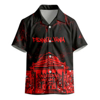 Personalized Pennsylvania Philadelphia Museum Of Art Kid Hawaiian Shirt Red Grunge Paint Splatter Graphic