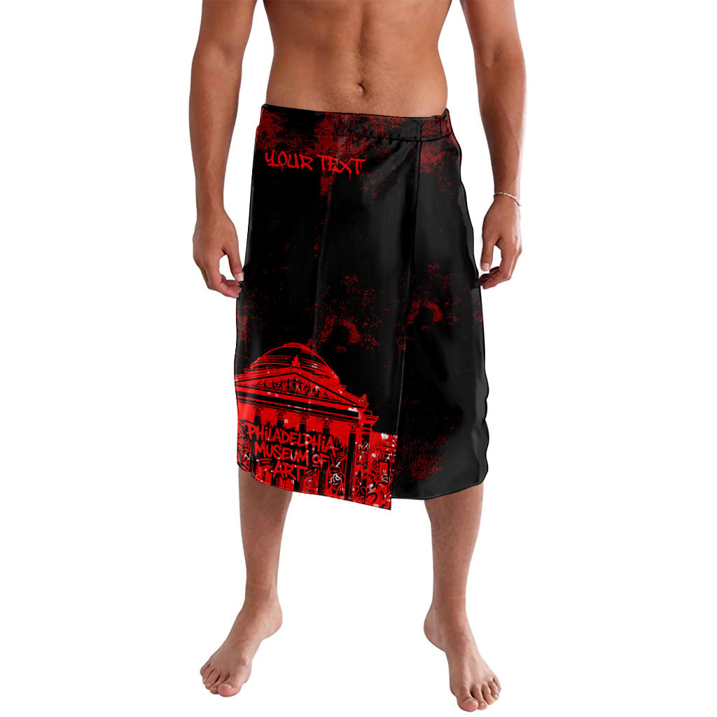 Personalized Pennsylvania Philadelphia Museum Of Art Lavalava Red Grunge Paint Splatter Graphic