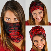 Personalized Pennsylvania Philadelphia Museum Of Art Neck Gaiter Red Grunge Paint Splatter Graphic
