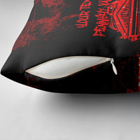 Personalized Pennsylvania Philadelphia Museum Of Art Pillow Cover Red Grunge Paint Splatter Graphic