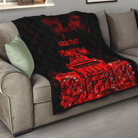 Personalized Pennsylvania Philadelphia Museum Of Art Quilt Red Grunge Paint Splatter Graphic