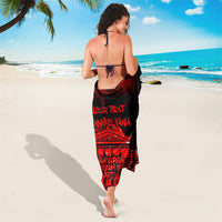 Personalized Pennsylvania Philadelphia Museum Of Art Sarong Red Grunge Paint Splatter Graphic