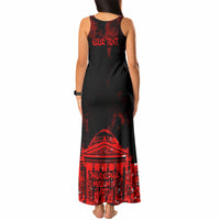 Personalized Pennsylvania Philadelphia Museum Of Art Tank Maxi Dress Red Grunge Paint Splatter Graphic