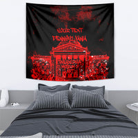 Personalized Pennsylvania Philadelphia Museum Of Art Tapestry Red Grunge Paint Splatter Graphic