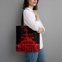 Personalized Pennsylvania Philadelphia Museum Of Art Tote Bag Red Grunge Paint Splatter Graphic