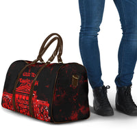 Personalized Pennsylvania Philadelphia Museum Of Art Travel Bag Red Grunge Paint Splatter Graphic