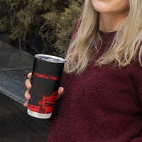Personalized Pennsylvania Philadelphia Museum Of Art Tumbler Cup Red Grunge Paint Splatter Graphic
