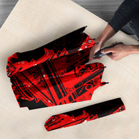 Personalized Pennsylvania Philadelphia Museum Of Art Umbrella Red Grunge Paint Splatter Graphic