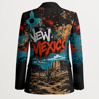 New Mexico Desert Road Sign Blazer Zia Symbol Grunge Paint Splatter Travel Graphic