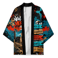 New Mexico Desert Road Sign Kimono Zia Symbol Grunge Paint Splatter Travel Graphic