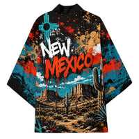 New Mexico Desert Road Sign Kimono Zia Symbol Grunge Paint Splatter Travel Graphic