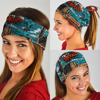 New Mexico Desert Road Sign Neck Gaiter Zia Symbol Grunge Paint Splatter Travel Graphic
