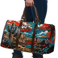 New Mexico Desert Road Sign Travel Bag Zia Symbol Grunge Paint Splatter Travel Graphic