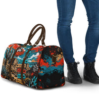 New Mexico Desert Road Sign Travel Bag Zia Symbol Grunge Paint Splatter Travel Graphic