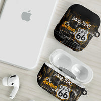 Personalized New Mexico Route 66 Classic Car AirPods Case Desert Cactus Grunge Paint Splatter Vintage Road Trip
