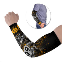Personalized New Mexico Route 66 Classic Car Arm Sleeves Desert Cactus Grunge Paint Splatter Vintage Road Trip