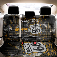 Personalized New Mexico Route 66 Classic Car Back Car Seat Cover Desert Cactus Grunge Paint Splatter Vintage Road Trip