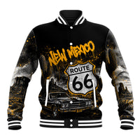 Personalized New Mexico Route 66 Classic Car Baseball Jacket Desert Cactus Grunge Paint Splatter Vintage Road Trip