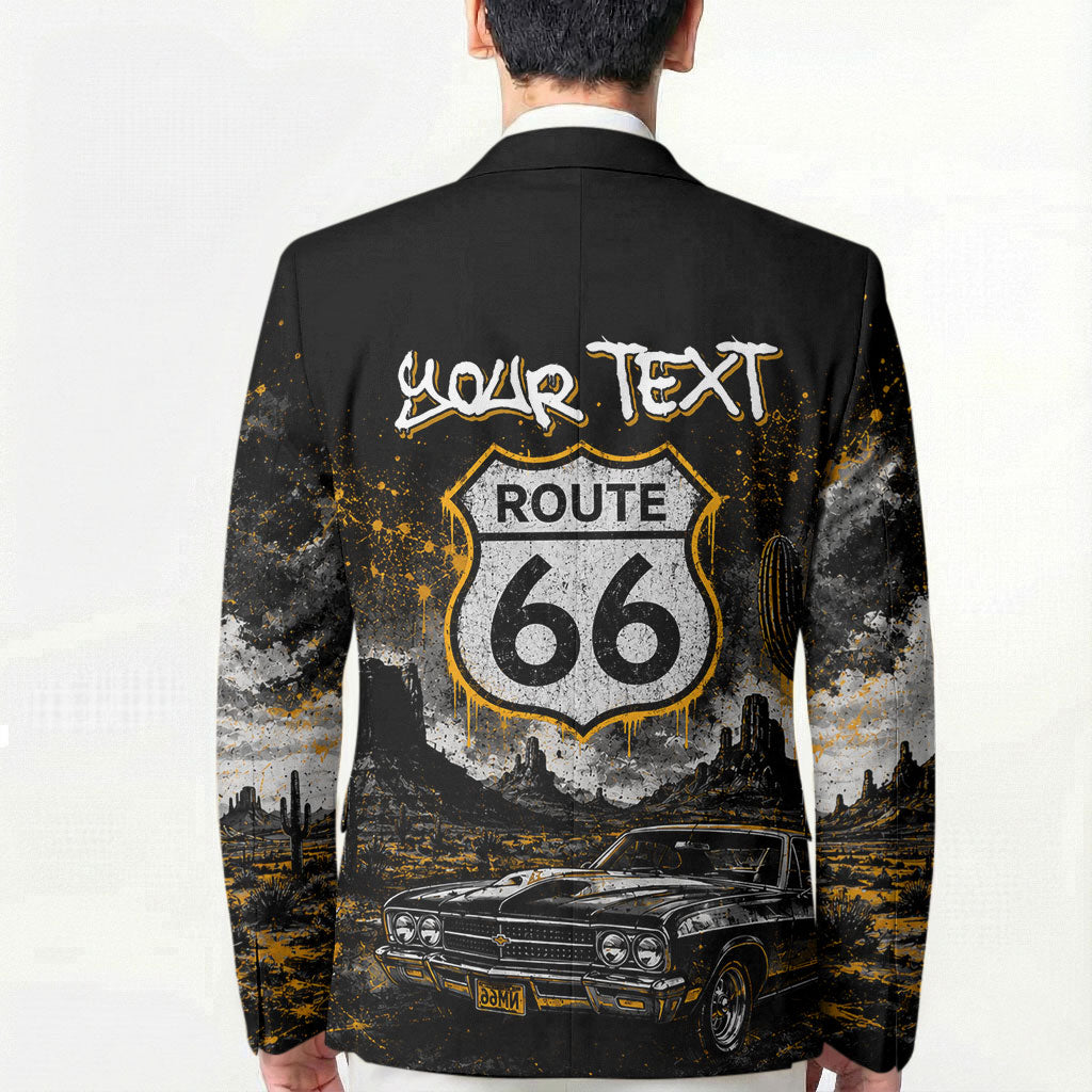 Personalized New Mexico Route 66 Classic Car Blazer Desert Cactus Grunge Paint Splatter Vintage Road Trip