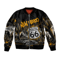 Personalized New Mexico Route 66 Classic Car Bomber Jacket Desert Cactus Grunge Paint Splatter Vintage Road Trip