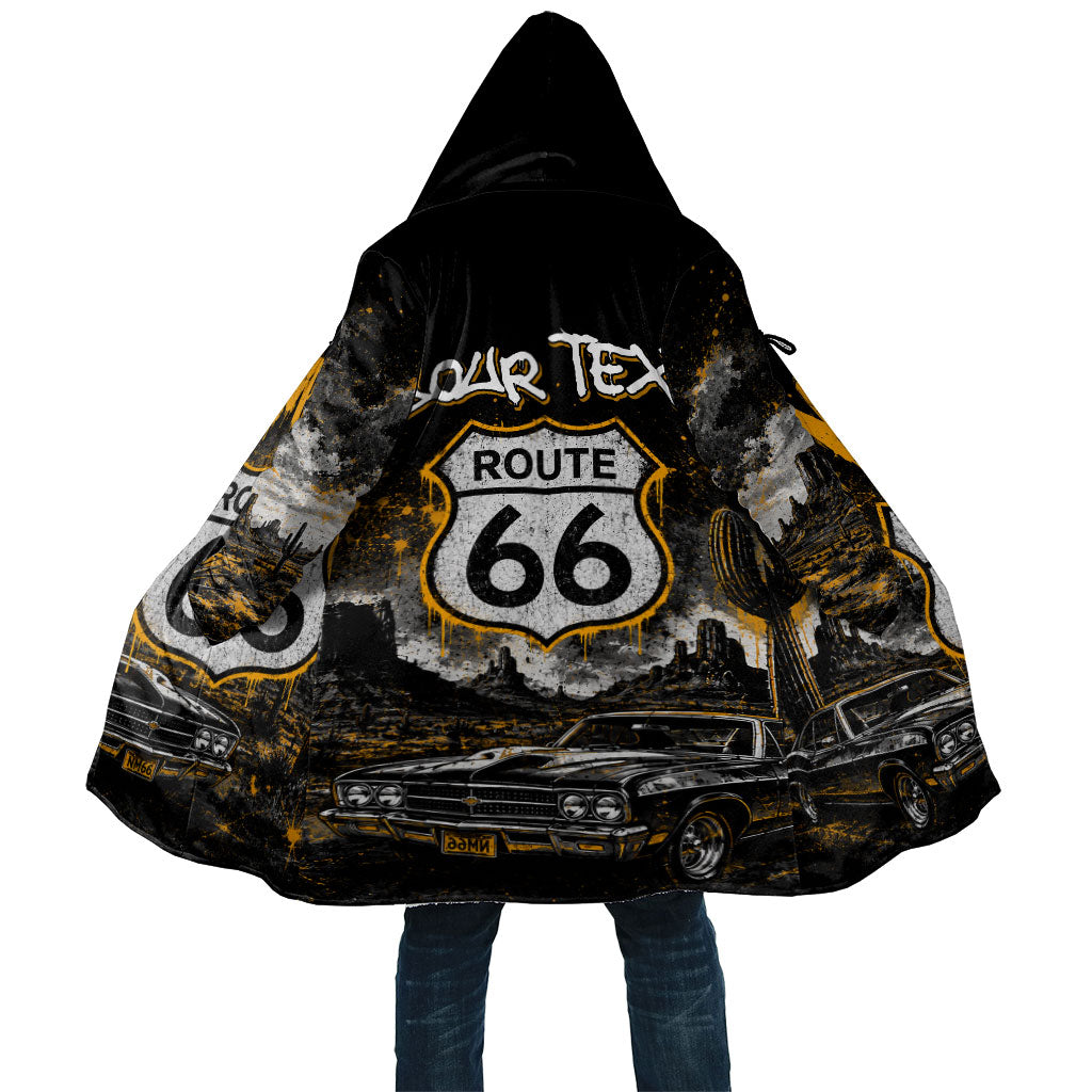 Personalized New Mexico Route 66 Classic Car Cloak Desert Cactus Grunge Paint Splatter Vintage Road Trip