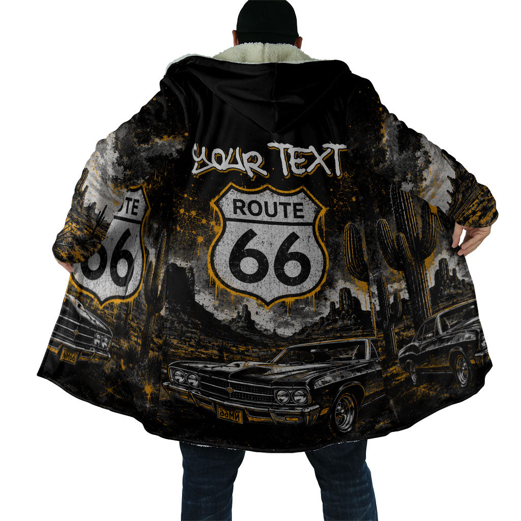 Personalized New Mexico Route 66 Classic Car Cloak Desert Cactus Grunge Paint Splatter Vintage Road Trip