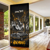 Personalized New Mexico Route 66 Classic Car Door Cover Desert Cactus Grunge Paint Splatter Vintage Road Trip