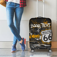 Personalized New Mexico Route 66 Classic Car Luggage Cover Desert Cactus Grunge Paint Splatter Vintage Road Trip