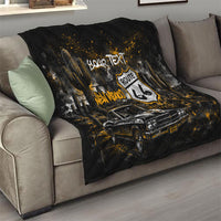 Personalized New Mexico Route 66 Classic Car Quilt Desert Cactus Grunge Paint Splatter Vintage Road Trip