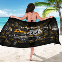 Personalized New Mexico Route 66 Classic Car Sarong Desert Cactus Grunge Paint Splatter Vintage Road Trip